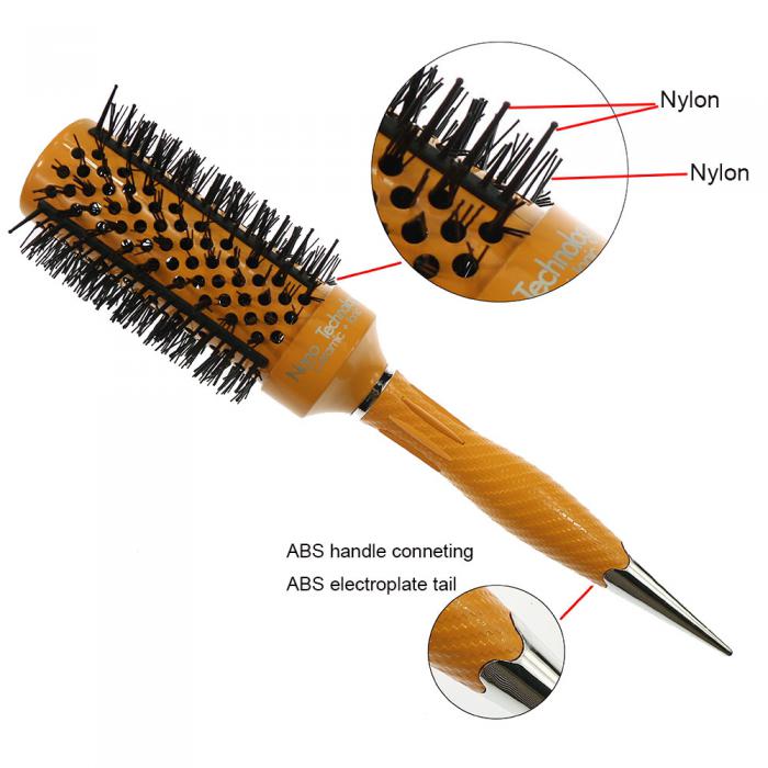 Ceramic Roller Nylon Bristle Hair Brush CR0135