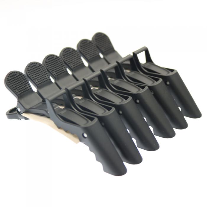 Hairdressing salon use plastic with rubber paint alligator hair clip