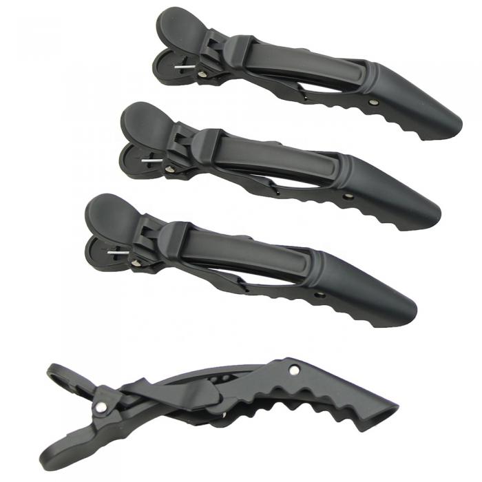 plastic salon hair beauty tools rubber coating section hair clip alligator hair clips