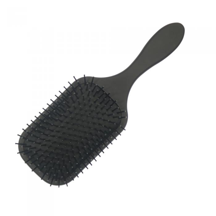 Factory Direct custom logo professional black plastic nylon bristle paddle hair brush