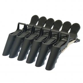 Hairdressing salon use plastic with rubber paint alligator hair clip