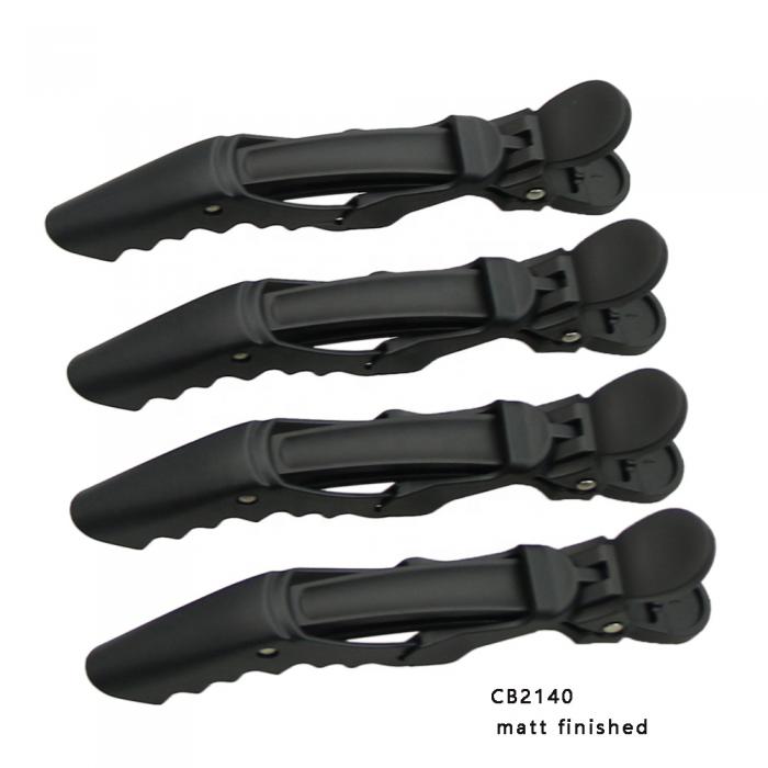 plastic salon hair beauty tools rubber coating section hair clip alligator hair clips
