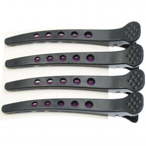 Best Selling Carbon Fiber Section Salon Silicone 5 hole Hair Clip Hair Tools Wholesale