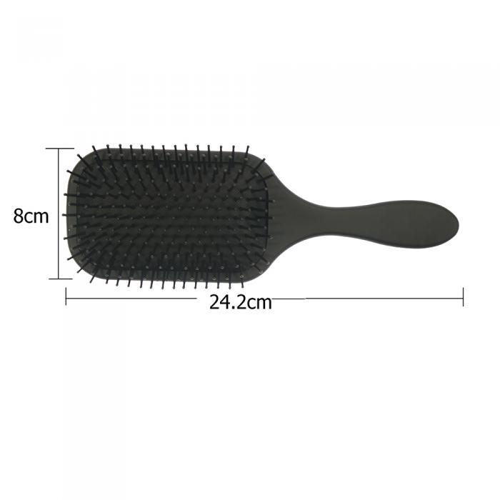 Factory Direct custom logo professional black plastic nylon bristle paddle hair brush