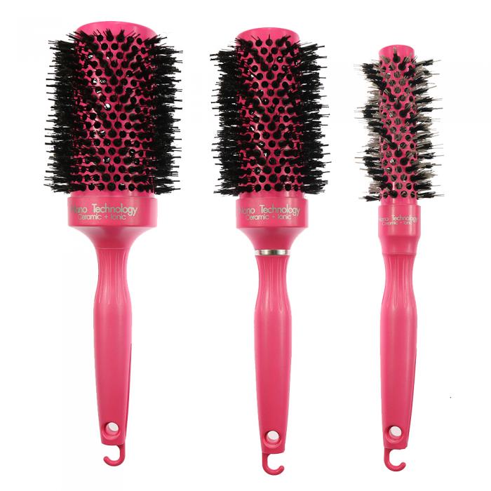 Boar Bristle Professional Ceramic Round Anti rotation Curling Hair Brush