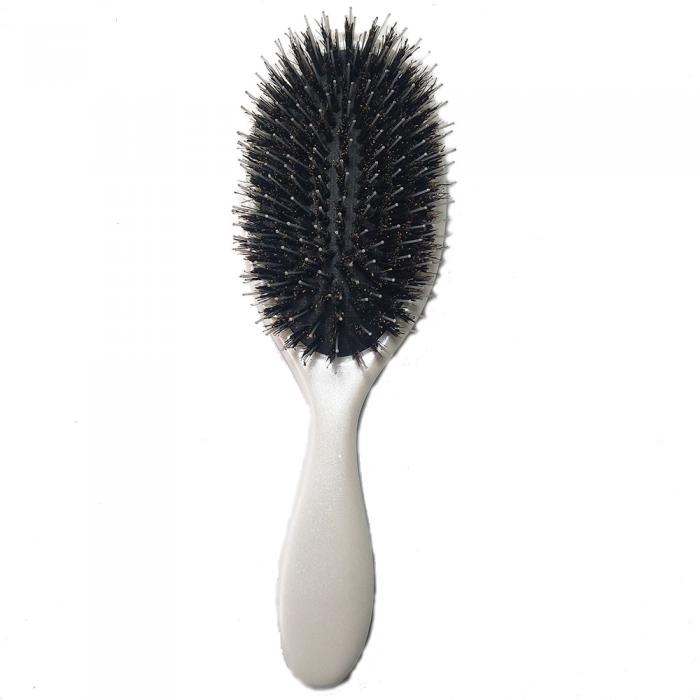 High Quality Hair care brush massager soft cushion boar bristle pearl white hair brush
