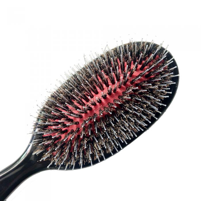 Hot Sale Hair care tools paddle cushion boar bristle PS black hairbrush