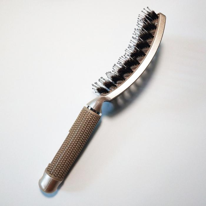 High Quality wholesale plastic bristle metallic gold hair brush vent hair brush fancy hair brush