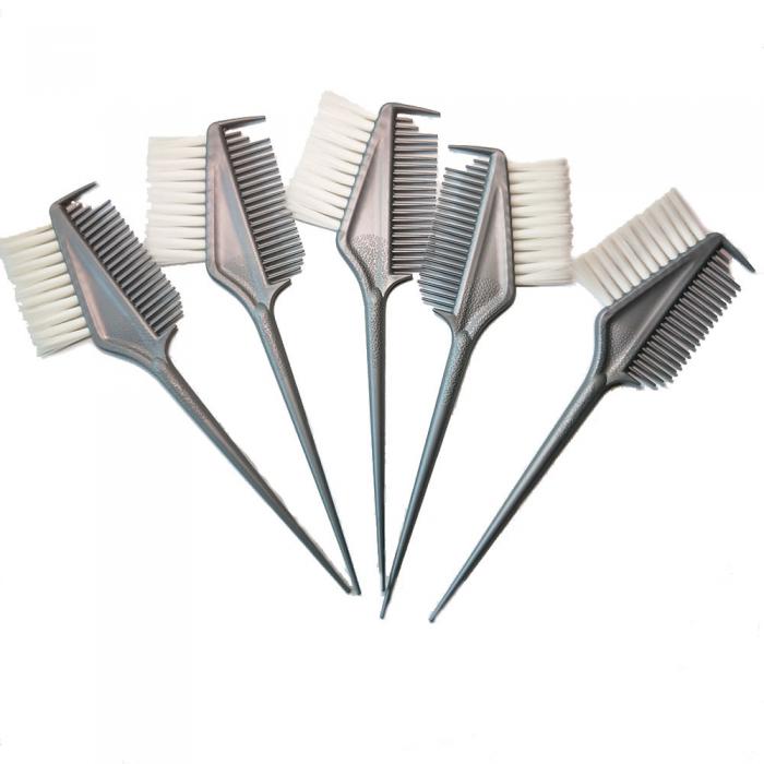Professional salon color mixing tool hair dying brush with comb double side of hair color brush