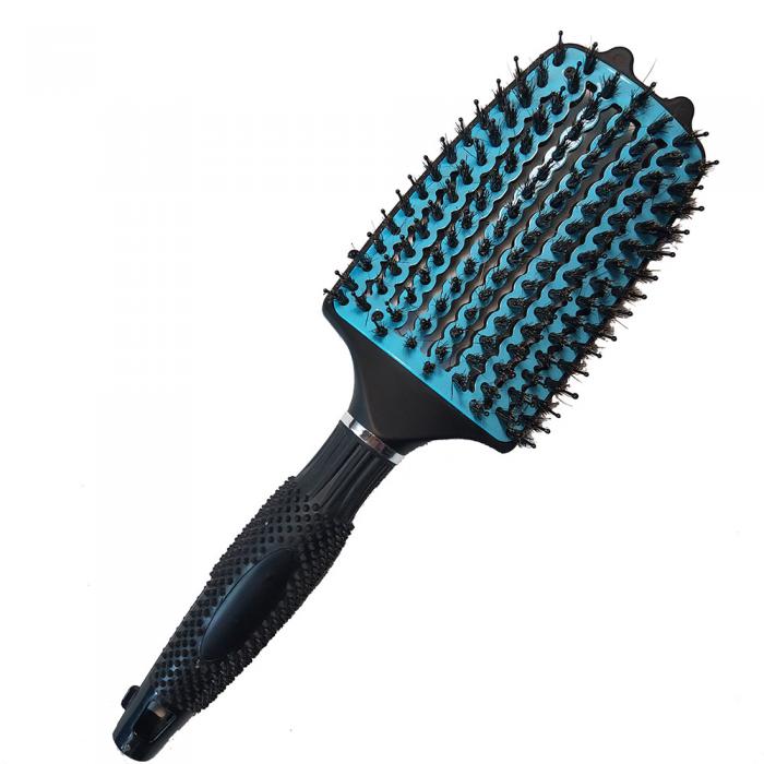 OEM Professional aluminum vent ceramic coating boar bristle and nylon hair styling brush