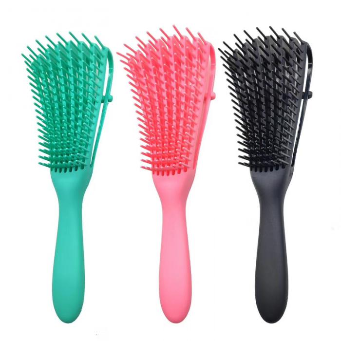Factory OEM design vent hair brush, customize color logo printing flexible teeth detangle hair brush