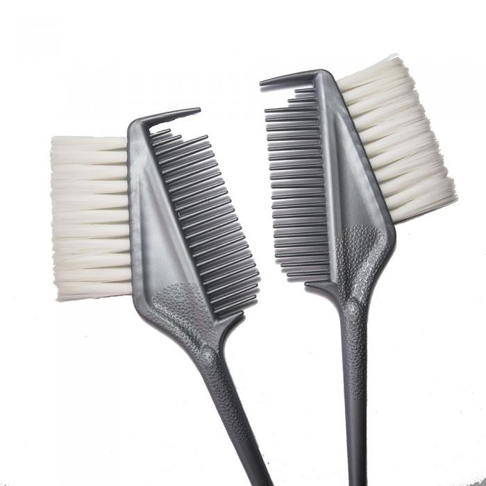Professional salon color mixing tool hair dying brush with comb double side of hair color brush