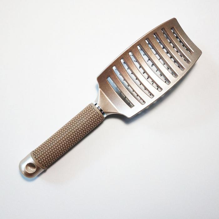 High Quality wholesale plastic bristle metallic gold hair brush vent hair brush fancy hair brush