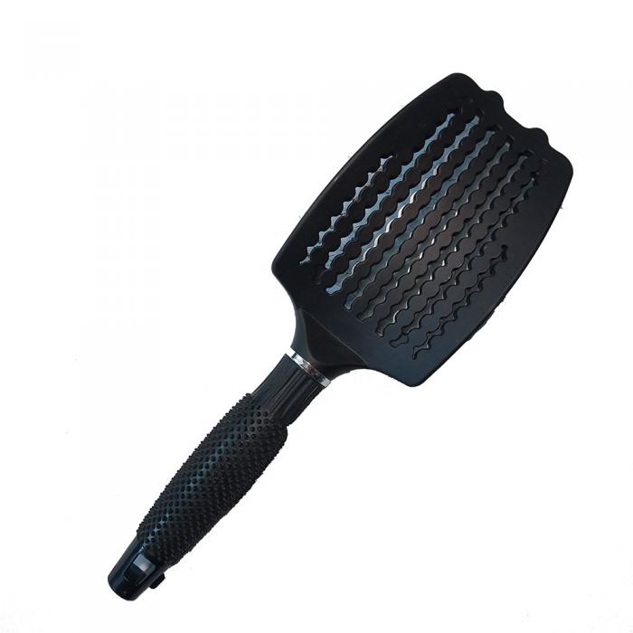 OEM Professional aluminum vent ceramic coating boar bristle and nylon hair styling brush