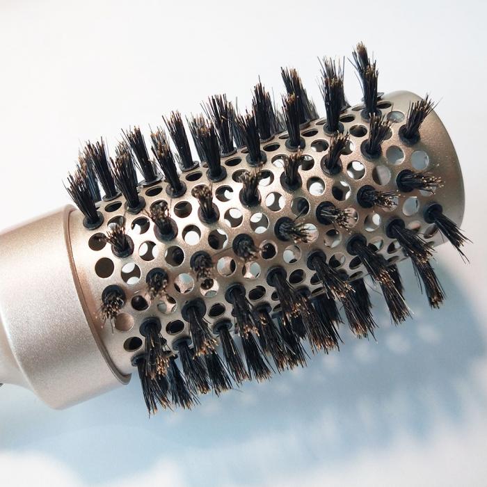 23cm Length Boar Bristle Roller Hair Brush Compact Hairtools  For Sale