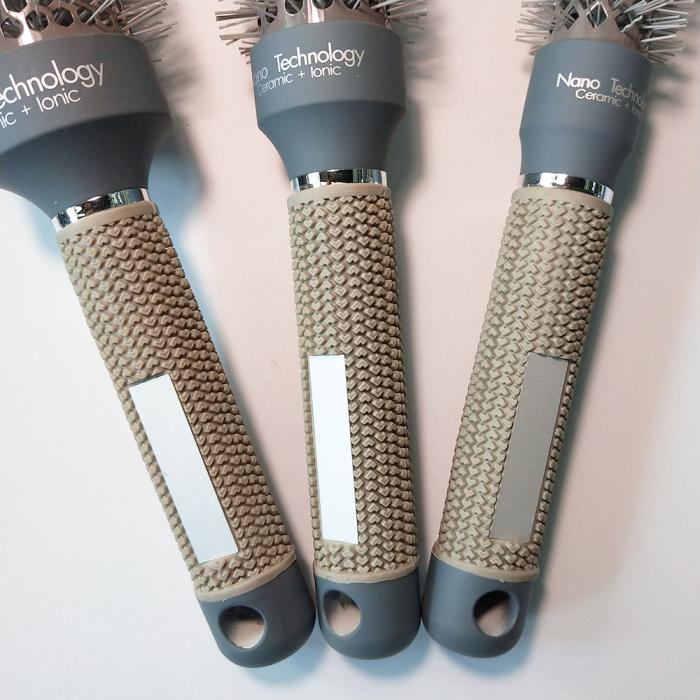 Salon Ceramic&Nylon Curly Hairbrush Massage Roller Comb Barber Hairdressing Round Hair Brush