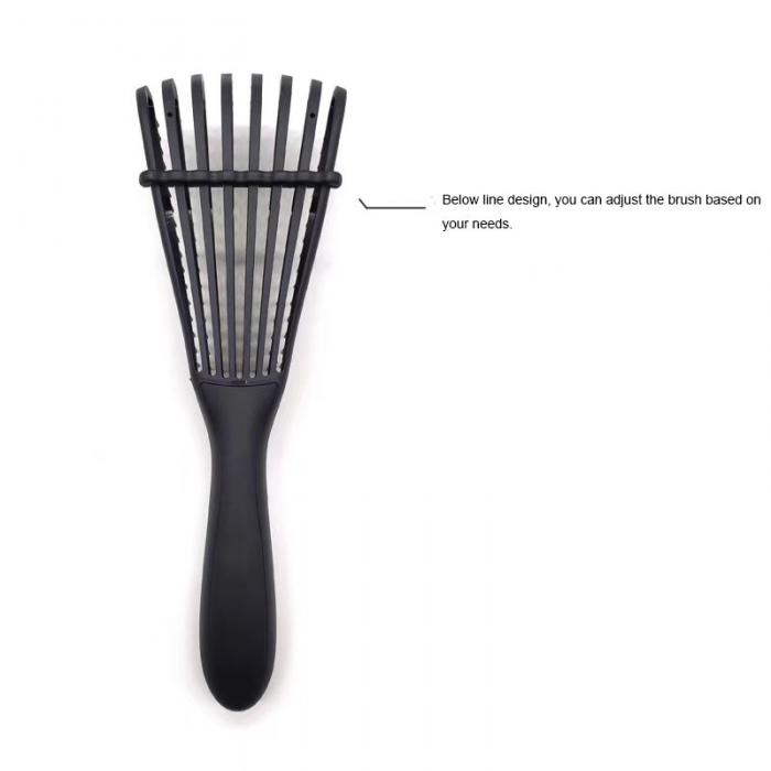 Factory OEM design vent hair brush, customize color logo printing flexible teeth detangle hair brush