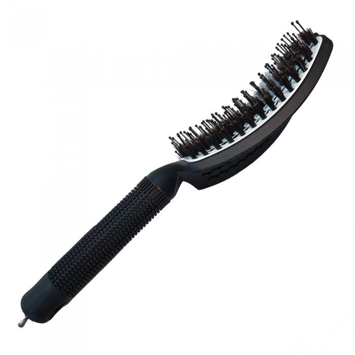 High Quality Big Vent Boar Bristle Hair Brush with Aluminum Plate Curling Hair Brush