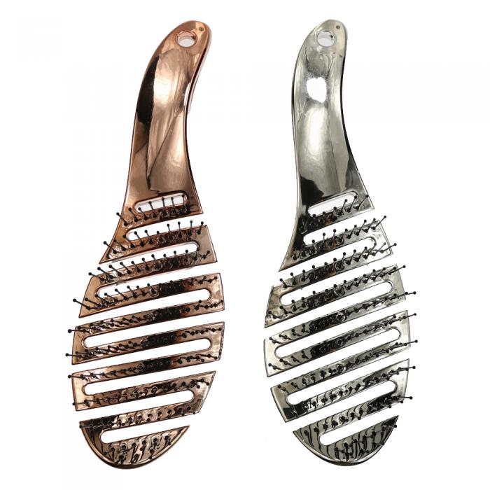 Custom Private Label White Logo Bendable Nylon Vent Hairbrush Wig Brushes