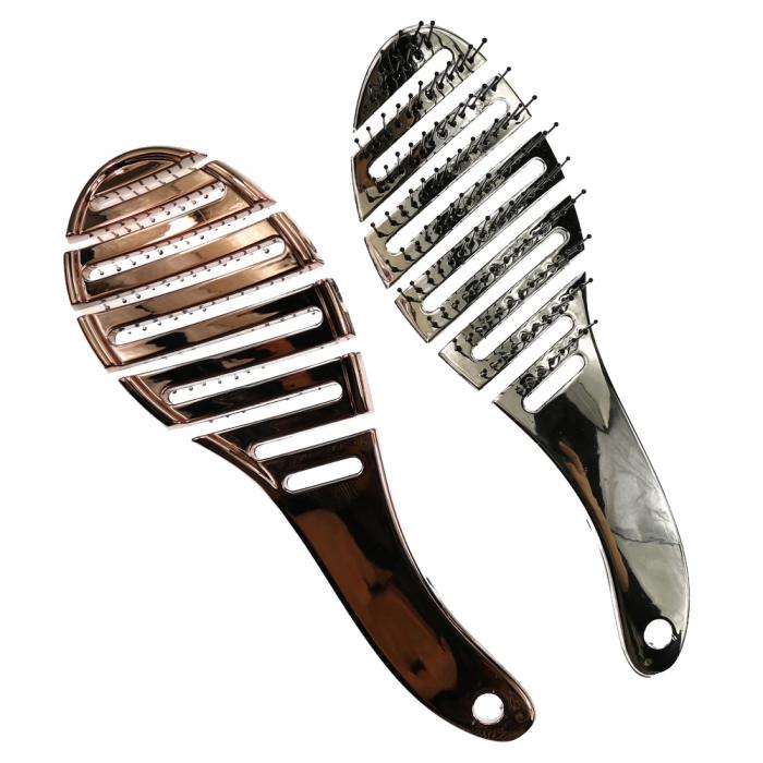 Custom Private Label White Logo Bendable Nylon Vent Hairbrush Wig Brushes