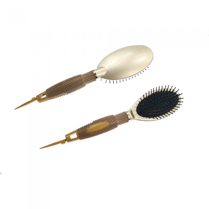Hair salon steel pins air cushion rubber handle paddle hair brush with tail pin Hair salon steel pins air cushion rubber handle paddle hair brush with tail pin