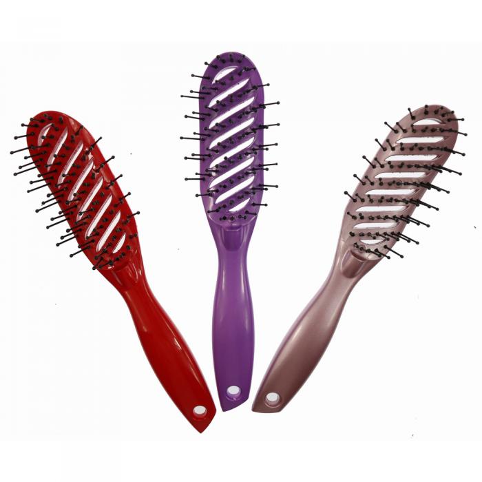 Barber Tools Detachable 9-row Black Plastic Hair Combs and Detangling Hair Brush