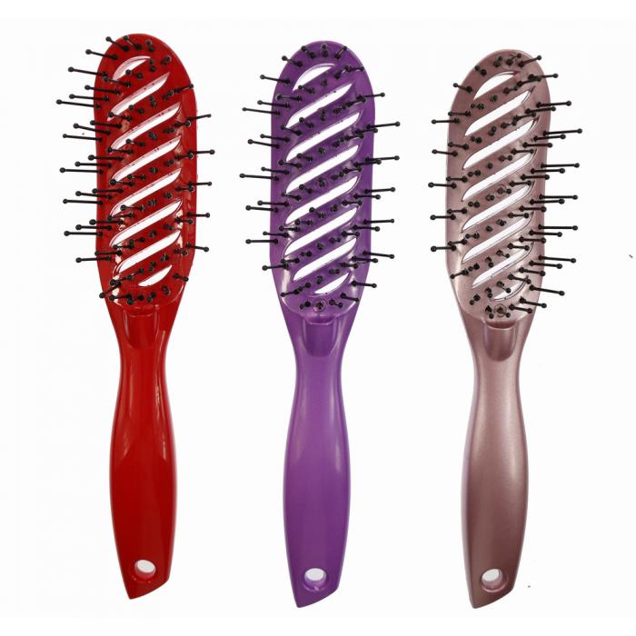 Barber Tools Detachable 9-row Black Plastic Hair Combs and Detangling Hair Brush
