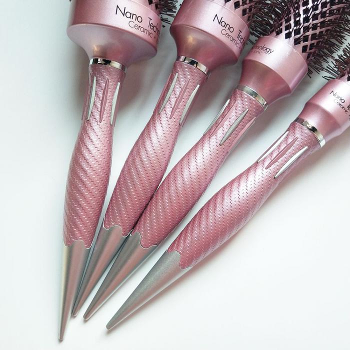 Professional Salon Rose Gold Ceramic Hairdressing Tools Round Styling Roller Hair Brush