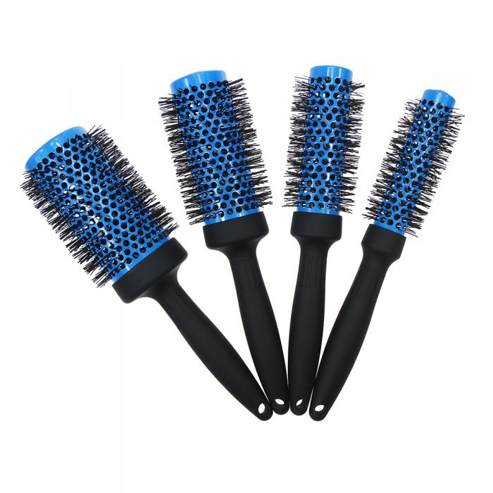 Professional Salon Use Tool Heat Resistant Blue Round  Ceramic Hair Brushes