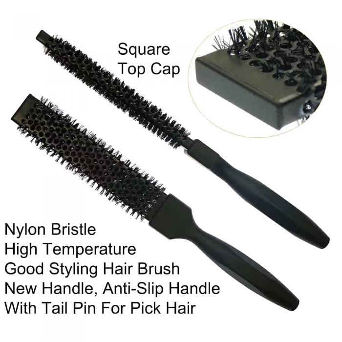 2019 New Professional Salon Tool 165mm Longer Barrel Square Ceramic Ionic Curling Hair Brush