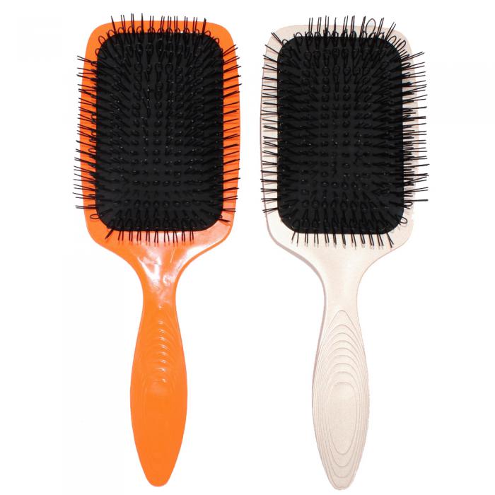 Colorful Pin Paddle Cushion Detangling Hair Brush Professional wooden Hair Massage Brush