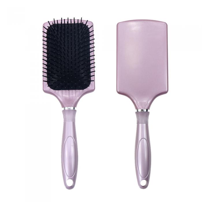 Amazon hot sale square plastic round smooth finishing handle paddle customized hair brush