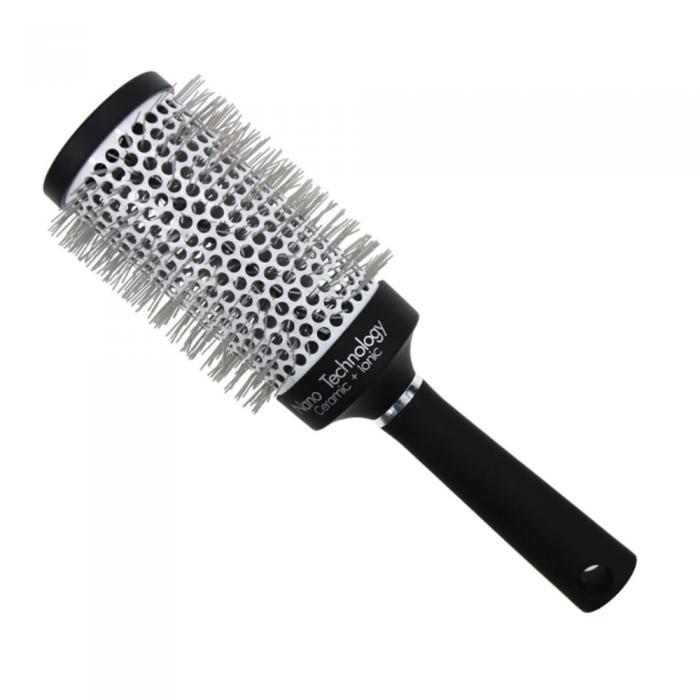 Professional salon hairstyling tools nylon bristle pin ceramic round ionic hair brush