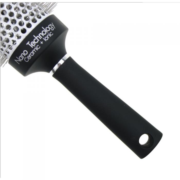 Professional salon hairstyling tools nylon bristle pin ceramic round ionic hair brush