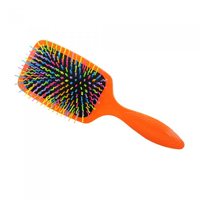 Colorful  Pin Paddle Cushion Detangling Hair Brush Professional wooden Hair Massage Brush