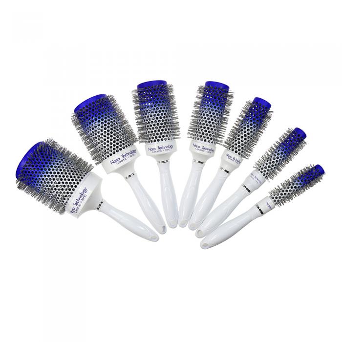 Professional Salon Tools Ceramic High Temperature Resistant Round Nylon Hairbrush For Woman