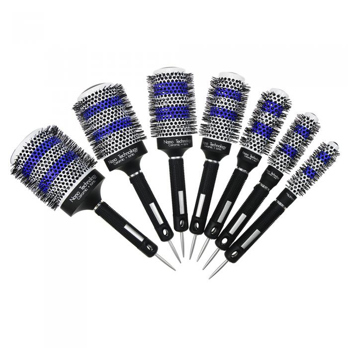 High temperature resistance Round Salon Ceramic Hair brush for Hair Styling Hair Curling