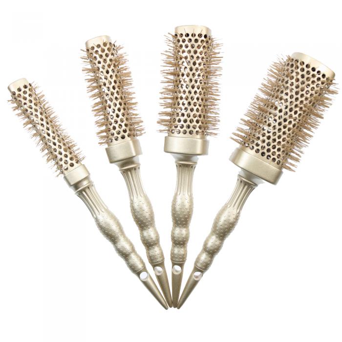 Special Hair Styling Tools Nylon Bristle Ceramic Iron Roller Square Waist Barrel Hair Brush