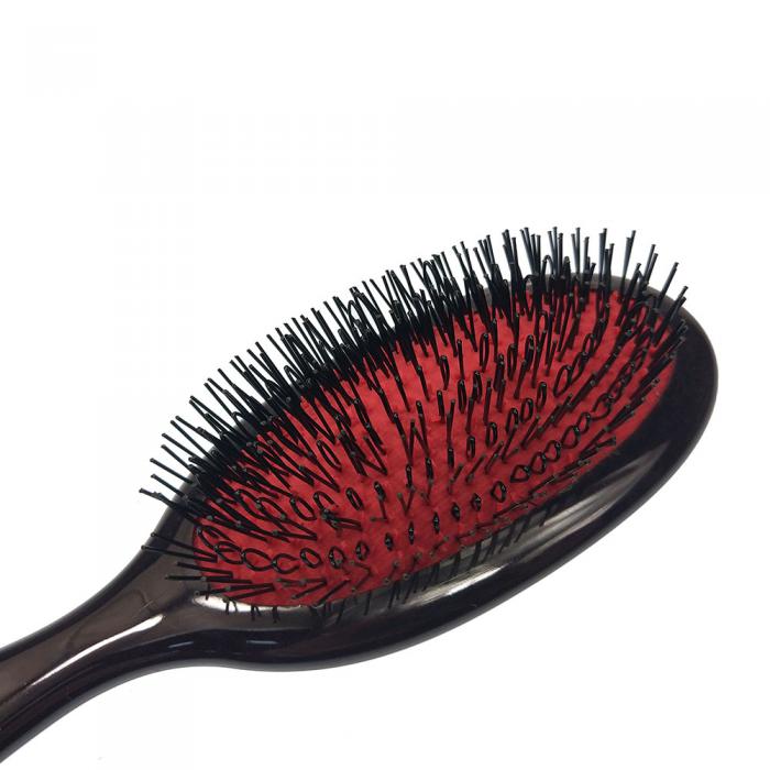 High Quality Small Size Paddle Cushion Nylon Bristle PU black Hair Brushes