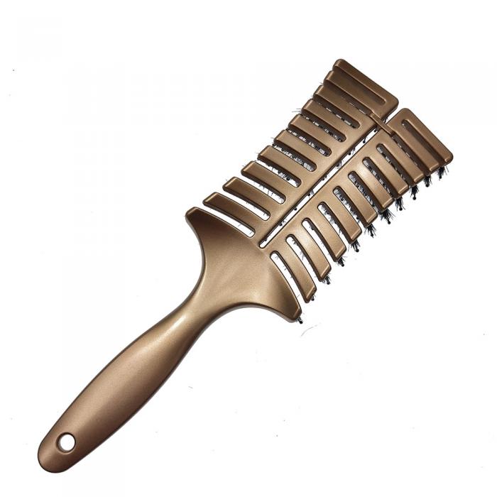 Latest private label hairtools Curved and Vented Detangle Boar Bristle Hair Brush
