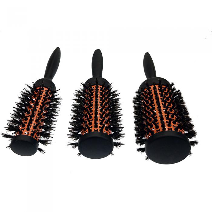 Hair Styling Brush Boar Brsitle Heat Resistant Round Ceramic Luxury Hair Salon Brush