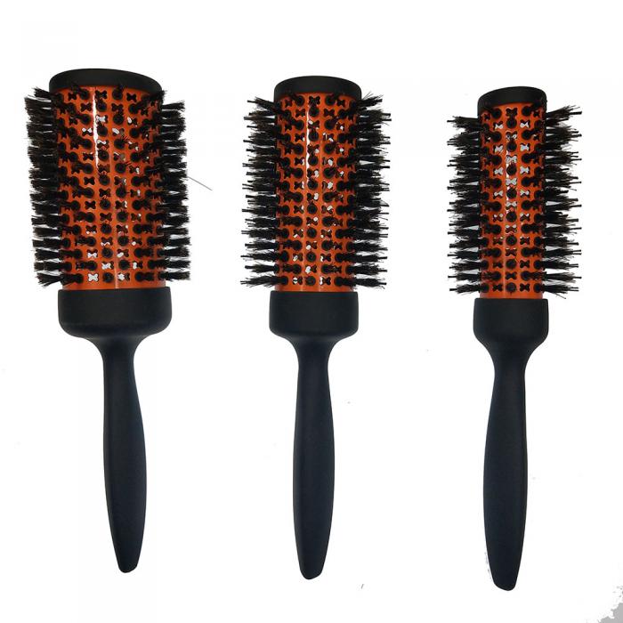 Hair Styling Brush Boar Brsitle Heat Resistant Round Ceramic Luxury Hair Salon Brush