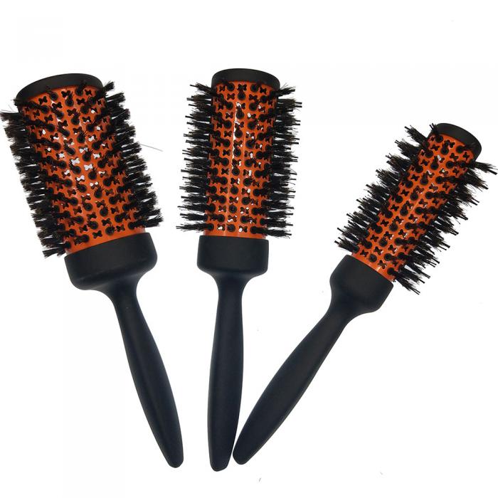 Hair Styling Brush Boar Brsitle Heat Resistant Round Ceramic Luxury Hair Salon Brush