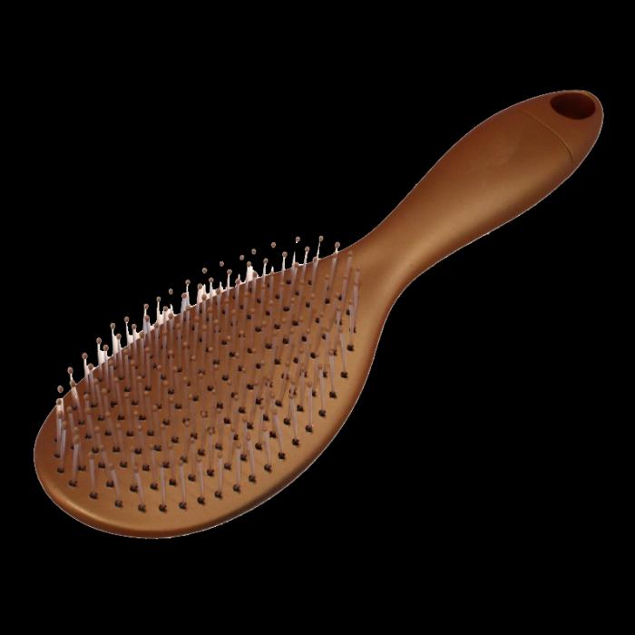 Gold Color Oval detangler Hair Combs Nylon Pin Detangling hair brush