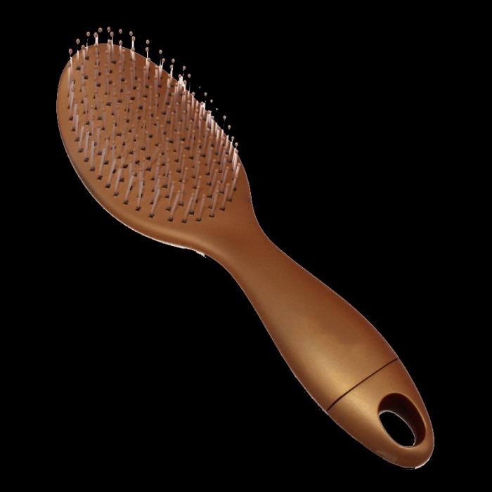 Gold Color Oval detangler Hair Combs Nylon Pin Detangling hair brush