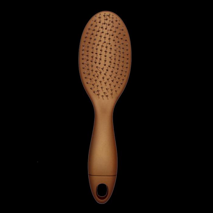 Gold Color Oval detangler Hair Combs Nylon Pin Detangling hair brush