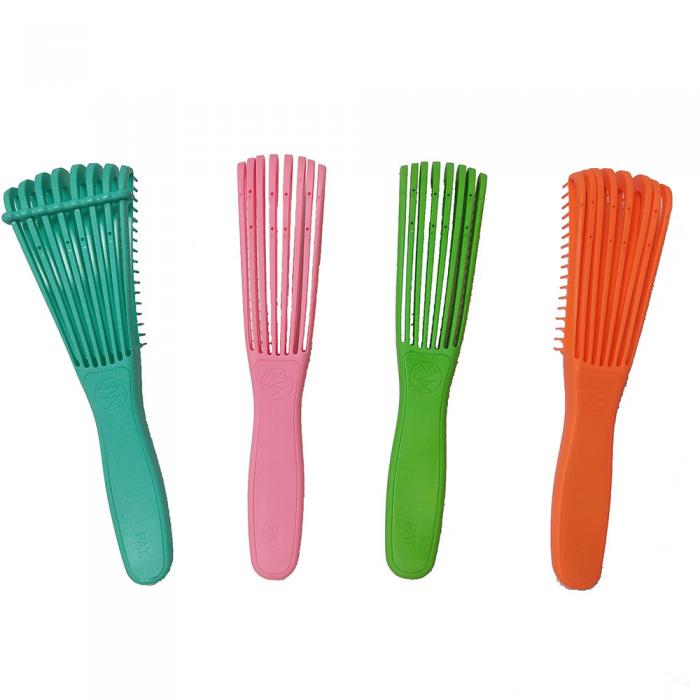 Curve Fast Drying 8 rows Hair Brush Anti-Static Scalp Plastic Massage Octopus Detangler Brush
