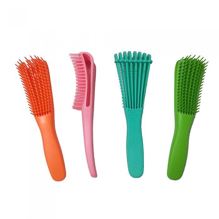 Curve Fast Drying 8 rows Hair Brush Anti-Static Scalp Plastic Massage Octopus Detangler Brush