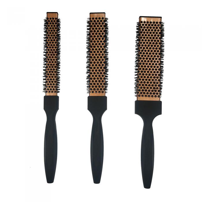 Professional Salon Hairstyling Tools Square Ceramic Ionic Oval Shape Curling Hair Brush