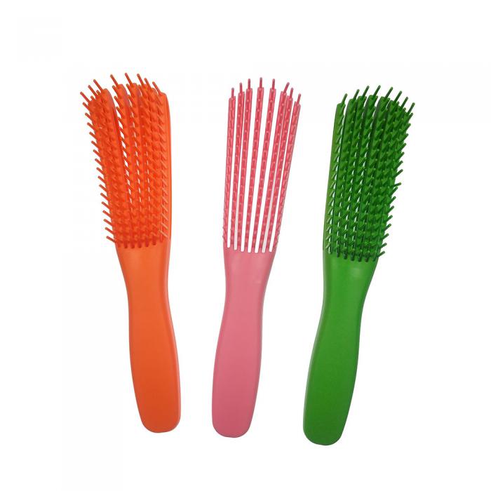 Curve Fast Drying 8 rows Hair Brush Anti-Static Scalp Plastic Massage Octopus Detangler Brush